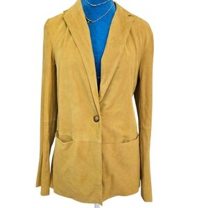 Via Massini 80 Suede Leather Blazer Size 38